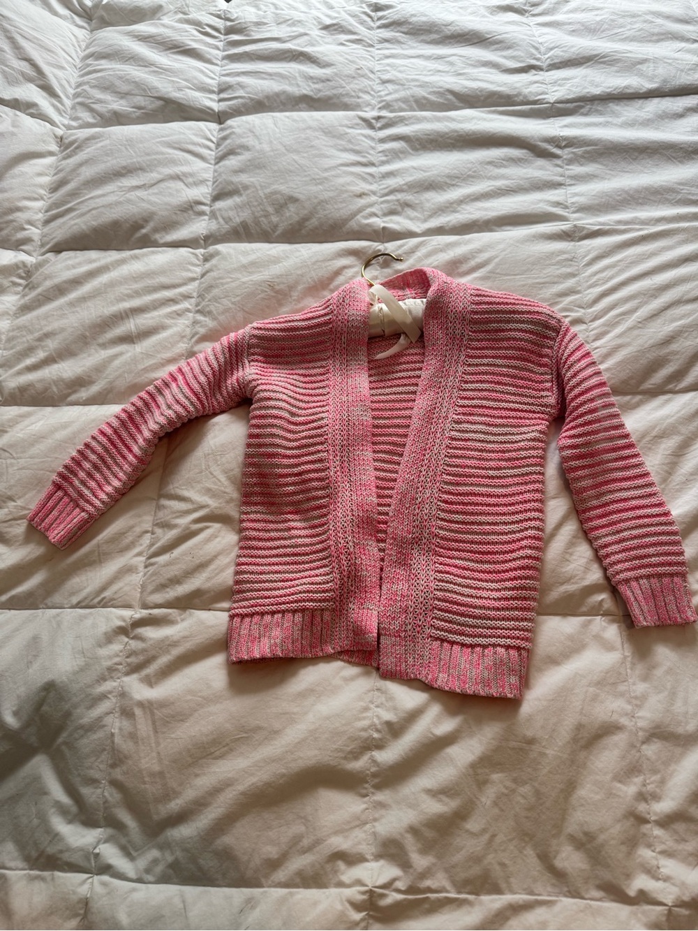 Cat & Jack Pink Striped Knit Cardigan